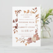 紅葉エレガントズカボチャ結婚ンミニマリスト 招待状 (スタンド正面)