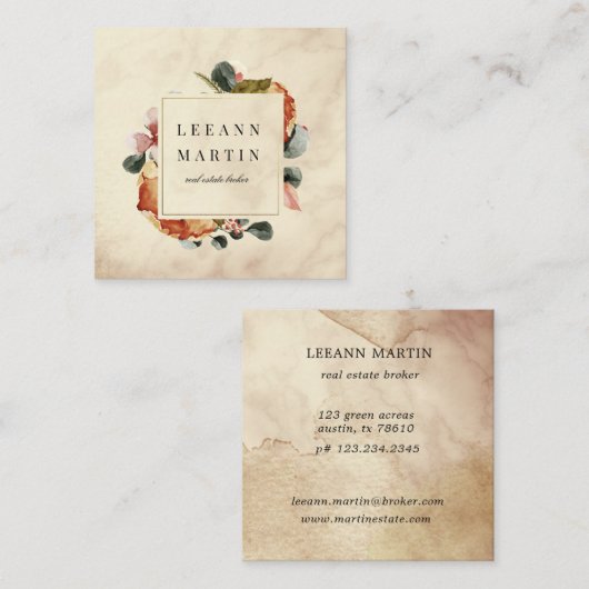 紅葉エレガントフローラスクエア スクエア名刺 (正面/裏面)