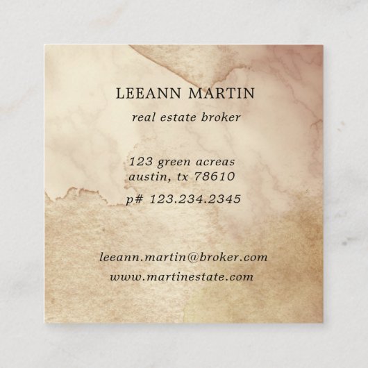 紅葉エレガントフローラスクエア スクエア名刺 (裏面)