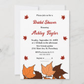 紅葉エレガントロマンチック秋ブライダルシャワー 招待状 (正面)