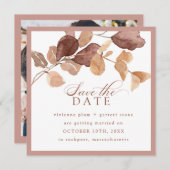 紅葉エレガント写真Date Cardを保存 セーブザデート (正面/裏面)