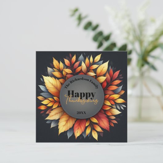 紅葉エレガント感謝祭の家族の名前の年 シーズンカード (スタンド正面)