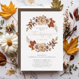 紅葉エレガント感謝祭ディナー 箔招待状