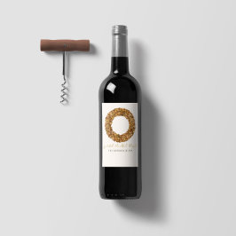 紅葉エレガント感謝祭リース ワインラベル