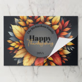 紅葉エレガント感謝祭紙ランチョンマット ペーパーパッド (折り畳み)