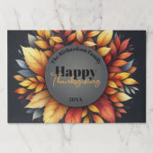 紅葉エレガント感謝祭紙ランチョンマット ペーパーパッド (正面)