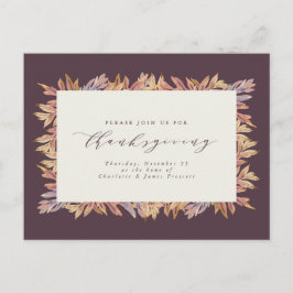 紅葉エレガント感謝祭 インビテーションポストカード