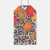 紅葉エレガント秋の結婚式ワインの好意 ギフトタグ (裏面)