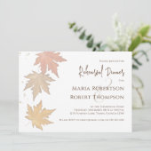 紅葉エレガント秋の緑の葉 招待状 (スタンド正面)