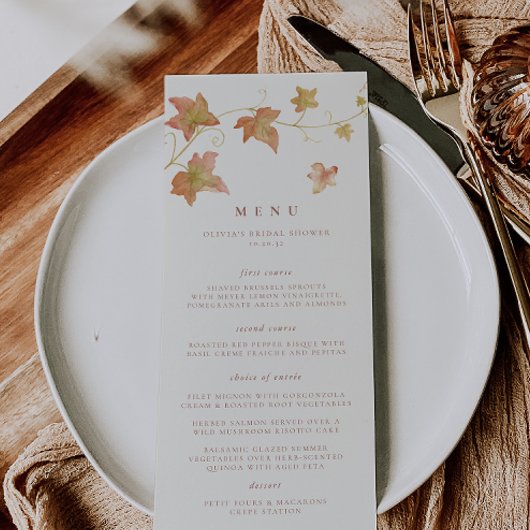 紅葉エレガント秋イベント メニュー