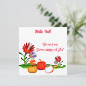 紅葉エレガント紅葉カボチャ明るい 招待状 (スタンド正面)