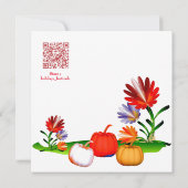 紅葉エレガント紅葉カボチャ明るい 招待状 (裏面)