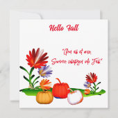 紅葉エレガント紅葉カボチャ明るい 招待状 (正面)