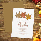 紅葉エレガント紅葉ミニマル 招待状
