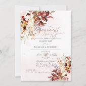 紅葉エンゲージメントラストオレンジのユーカリ 招待状 (正面)