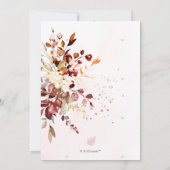 紅葉エンゲージメントラストオレンジのユーカリ 招待状 (裏面)