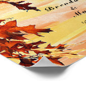 紅葉オレンジイエロースワールウェルカム結婚ズ ポスター (角)