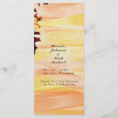 紅葉オレンジイエロースワール結婚ズ メニュー (裏面)