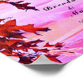 紅葉オレンジピンクスワールウェルカム結婚ズ ポスター (角)