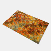 紅葉オレンジ秋の葉  ドアマット (アングル)