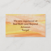 紅葉オレンジ色の黄色い渦巻き状のレジストリカード エンクロージャーカード (裏面)