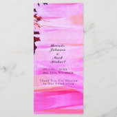 紅葉オレンジ色ピンク結婚スワールのメニュー メニュー (裏面)