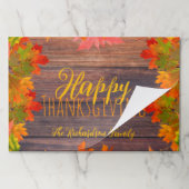 紅葉オンウッドサンクスギビング紙ランチョンマット ペーパーパッド (折り畳み)