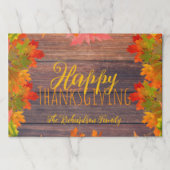 紅葉オンウッドサンクスギビング紙ランチョンマット ペーパーパッド (正面)