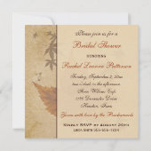 紅葉オンエージフェイクッド紙ブライダルシャワー 招待状 (裏面)