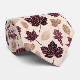 紅葉オンクリームホワイト ネクタイ