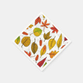 紅葉オン白 スタンダードカクテルナプキン (角)