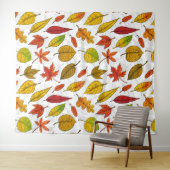 紅葉オン白 タペストリー (インサイチュ(横))