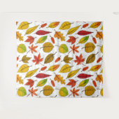 紅葉オン白 タペストリー (正面(横))