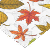紅葉オン白 テーブルクロス (アングル)