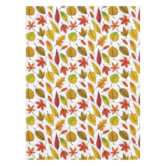 紅葉オン白 テーブルクロス (正面)