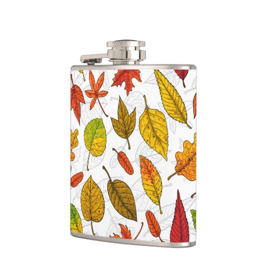 紅葉オン白 フラスク (左)