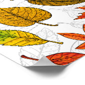 紅葉オン白 ポスター (角)