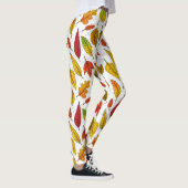 紅葉オン白 レギンス (右)