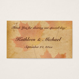 紅葉オン高齢者紙結婚式の引き出物ラベル