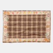 紅葉オン・プレイド キッチンタオル (横)