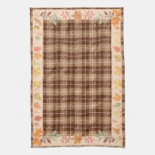 紅葉オン・プレイド キッチンタオル (縦)