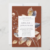 紅葉オンTerracotta Christian 結婚 Bible 招待状 (正面)