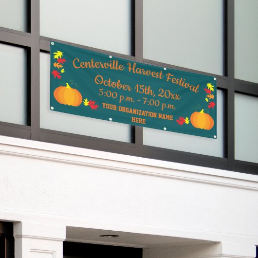 紅葉オータムカボプキンハーベストフェスティバル 横断幕 (ビルの外側)