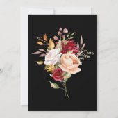 紅葉オータムカラーブラック誕生日 招待状 (裏面)