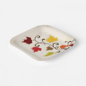 紅葉オータムホリデーサンクスギビング ペーパープレート (傾斜あり)