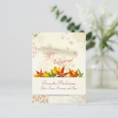 紅葉カスタマイズ可能な感謝祭はがき シーズンポストカード (スタンド正面)