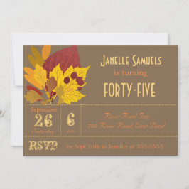 紅葉カスタマイズ誕生日招待状 招待状