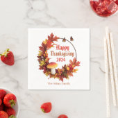 紅葉カスタムハッピーサンクスギビング スタンダードカクテルナプキン (インサイチュ)