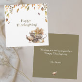 紅葉カスタムハーベストハッピーサンクスギビング ノートカード