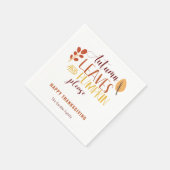 紅葉カボチャお願い幸せな感謝祭 スタンダードカクテルナプキン (角)